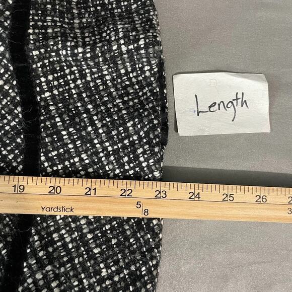 Gap Fits Small Black White Tweed Skirt Academia Career Flare School Preppy Y2K - Picture 11 of 11
